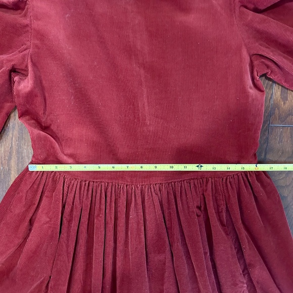 Vintage Laura Ashley Dress Excellent Condition long sleeve corduroy puff pleats - Picture 5 of 7